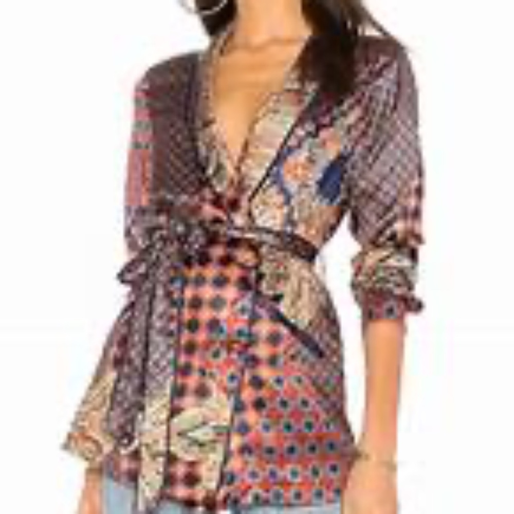 House of Harlow x revolve patchwork top